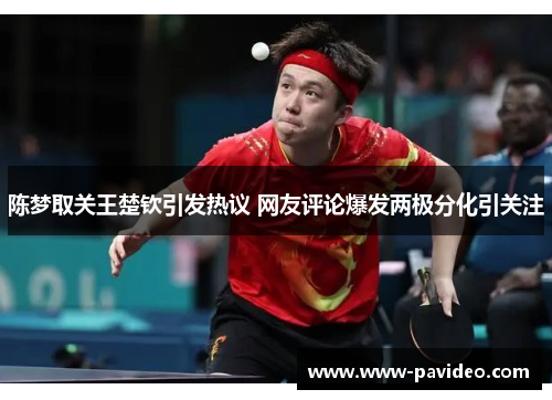 陈梦取关王楚钦引发热议 网友评论爆发两极分化引关注